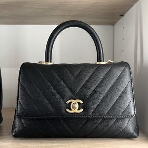 Chanel Coco Handle Mini Black Caviar